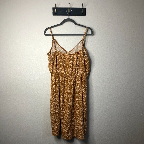 Maurices Mustard Yellow V-neck Fit And Flare Dress Women's See Measurements GUC! - Picture 12 of 12